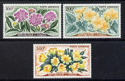 Congo 1961 Flowers set of 3 high values unmounted mint SG 9-11