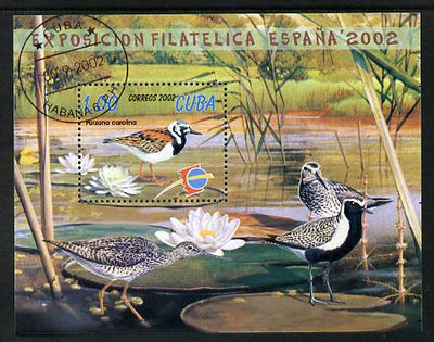 Cuba 2002 Espana Stamp Exhibition - Birds perf m/sheet fine cto used SG MS4590