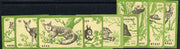 Match Box Labels - complete set of 9 Animals (black & green on pale yellow), superb unused condition (Hungarian)