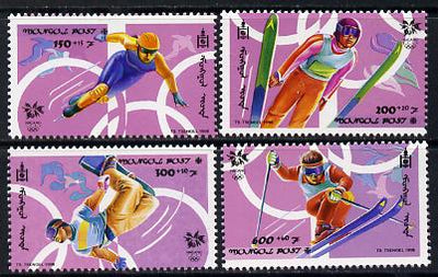 Mongolia 1998 Winter Olympic Games perf set of 4 unmounted mint SG 2630-33