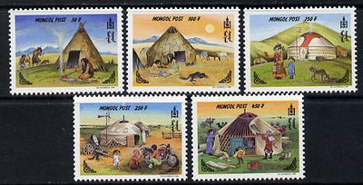 Mongolia 1999 Development of the Ger perf set of 5 unmounted mint, SG 2789-93