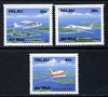 Palau 1989 Aircraft perf set of 3 (ex booklets - one straight edge) unmounted mint SG 261-64