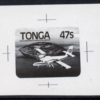 Tonga 1982 Inter-Island Transport 47s DH Sea Otter B&W photographic proof, scarce thus, as SG 815