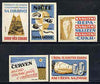 Match Box Labels - complete set of 5 Sugar beet, superb unused condition (Czechoslovakian)