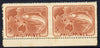 Philippines 1952 Indo-Pacific Fisheries 5c brown horizontal pair imperf between unmounted mint, listed as SG 744a but unpriced
