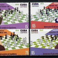 Cuba 2013 Chess - Capablanca perf set of 4 unmounted mint