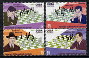 Cuba 2013 Chess - Capablanca perf set of 4 unmounted mint