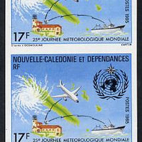 New Caledonia 1985 World Meteorology Day imperf pair unmounted mint as SG 763