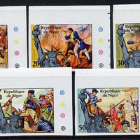 Niger Republic 1976 Bicentenary of American Revolution imperf set of 5 unmounted mint, as SG 616-20