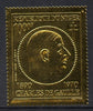 Niger Republic 1971 De Gaulle Commemoration 1000f embossed in gold foil unmounted mint SG 280