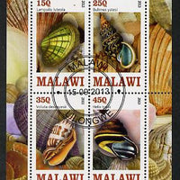 Malawi 2013 Shells perf sheetlet containing 4 values fine cds used