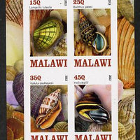 Malawi 2013 Shells imperf sheetlet containing 4 values unmounted mint