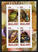 Malawi 2013 Shells imperf sheetlet containing 4 values unmounted mint