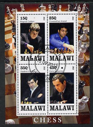 Malawi 2013 Chess perf sheetlet containing 4 values fine cds used