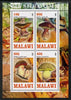 Malawi 2013 Fungi #2 perf sheetlet containing 4 values unmounted mint