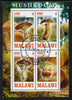 Malawi 2013 Fungi #3 perf sheetlet containing 4 values fine cds used