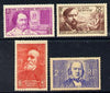 France 1939 Unemployed Intellectuals' Fund set of 4 mounted mint SG 645-8