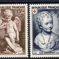 France 1950 Red Cross Fund perf set of 2 unmounted mint SG 1105-06