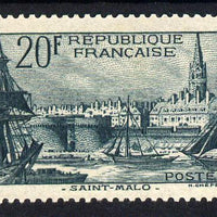 France 1938-39 St Malo 20f green unmounted mint but gum disturbed SG 601