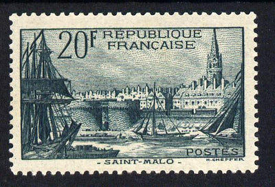 France 1938-39 St Malo 20f green unmounted mint but gum disturbed SG 601