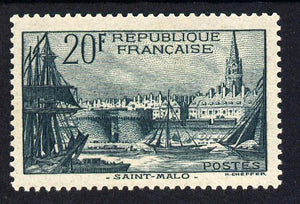 France 1938-39 St Malo 20f green unmounted mint but gum disturbed SG 601