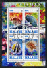 Malawi 2013 Fish #1 perf sheetlet containing 4 values fine cds used