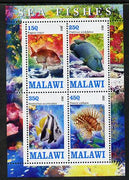 Malawi 2013 Fish #1 perf sheetlet containing 4 values unmounted mint
