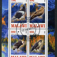 Malawi 2013 Birds of Prey perf sheetlet containing 4 values fine cds used