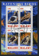 Malawi 2013 Birds of Prey perf sheetlet containing 4 values fine cds used