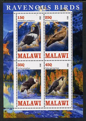Malawi 2013 Birds of Prey perf sheetlet containing 4 values unmounted mint