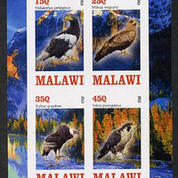 Malawi 2013 Birds of Prey imperf sheetlet containing 4 values unmounted mint