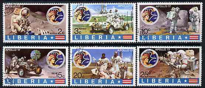Liberia 1973 Moon Flight of Apollo 17 set of 6 cto used, SG 1142-47*