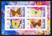 Malawi 2013 Butterflies #2 imperf sheetlet containing 4 values unmounted mint