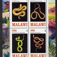 Malawi 2013 Snakes perf sheetlet containing 4 values unmounted mint
