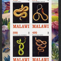 Malawi 2013 Snakes imperf sheetlet containing 4 values unmounted mint