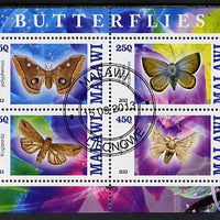 Malawi 2013 Butterflies #3 perf sheetlet containing 4 values fine cds used