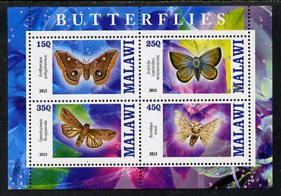 Malawi 2013 Butterflies #3 perf sheetlet containing 4 values unmounted mint