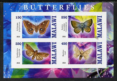 Malawi 2013 Butterflies #3 imperf sheetlet containing 4 values unmounted mint