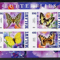 Malawi 2013 Butterflies #4 imperf sheetlet containing 4 values unmounted mint