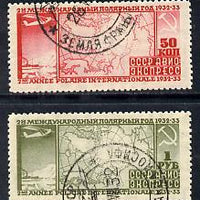 Russia 1932 Second International Polar Year set of 2 fine used SG E591-92