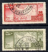 Russia 1932 Second International Polar Year set of 2 fine used SG E591-92