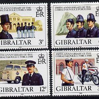 Gibraltar 1980 150th Anniversary of Gibraltar Police Force perf set of 4 unmounted mint SG 429-32