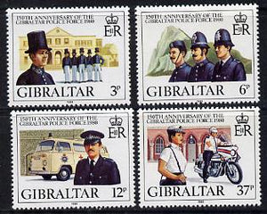 Gibraltar 1980 150th Anniversary of Gibraltar Police Force perf set of 4 unmounted mint SG 429-32