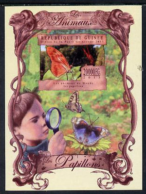 Guinea - Conakry 2013 Butterflies #2 imperf souvenir sheet unmounted mint. Note this item is privately produced and is offered purely on its thematic appeal