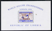 Liberia 1966 Football World Cup perf m/sheet unmounted mint SG MS 943