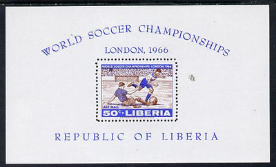 Liberia 1966 Football World Cup perf m/sheet unmounted mint SG MS 943