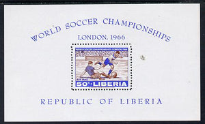 Liberia 1966 Football World Cup perf m/sheet unmounted mint SG MS 943