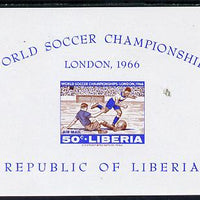 Liberia 1966 Football World Cup imperf m/sheet unmounted mint as SG MS 943