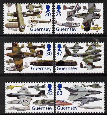 Guernsey 1998 80th Anniversary of Royal Air Force set of 6 unmounted mint SG 774-79