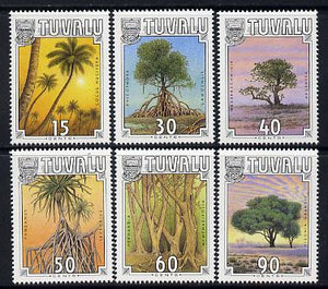 Tuvalu 1990 Tropical Trees perf set of 6 unmounted mint SG 568-73